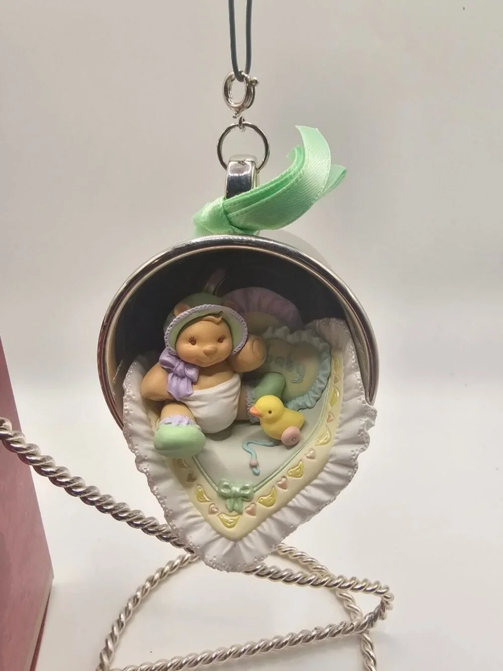 Babys First Christmas 1999 Hallmark Keepsake Ornament With Box - Handcrafted Sil